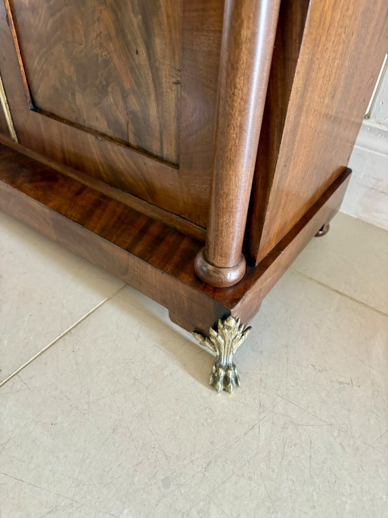 Fine Antique Regency Figured Mahogany Chiffonier Cabinet
